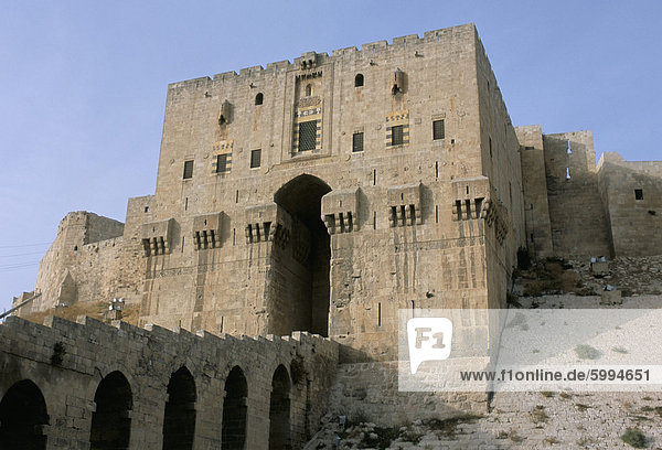 Die Zitadelle  UNESCO-Weltkulturerbe  Aleppo  Syrien  Naher Osten