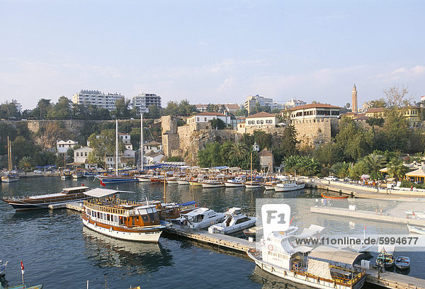 Boote im Hafen  Antalya  Türkei  Kleinasien  Asien