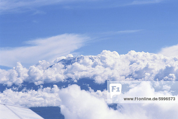 Kilimandscharo  UNESCO-Weltkulturerbe  gesehen vom Flugzeug  Kenia  Ostafrika  Afrika