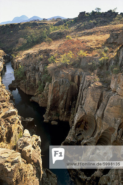Bourke's Luck Potholes  erstellt von Flusserosion  Blyde River Canyon  Mpumalanga  Südafrika  Afrika