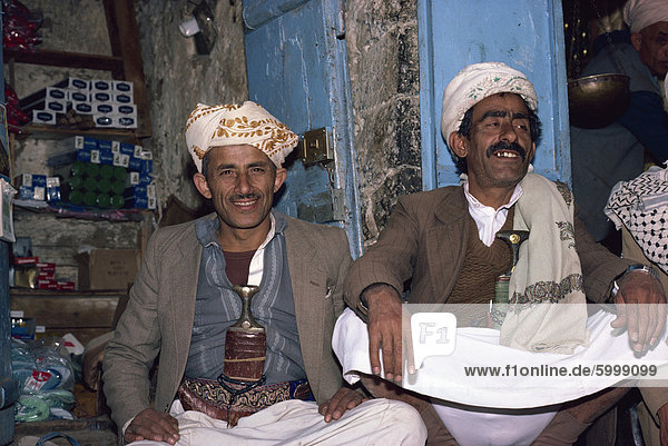 Förderband Portrait Mann Großstadt 2 Laden Naher Osten Jemen