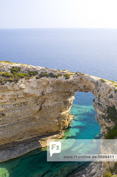 Europa Brücke Ansicht Griechenland Griechische Inseln Ionische Inseln