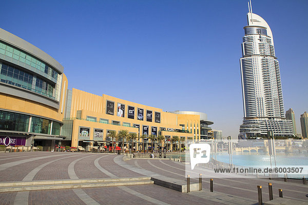 Innenstadt Dubai Dubai Mall The Address Tower Und Souk Al Bahar Dubai Vereinigte Arabische Emirate Naher Osten