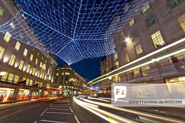 Weihnachten Lichter  Regents Street  London  England  Vereinigtes Königreich  Europa