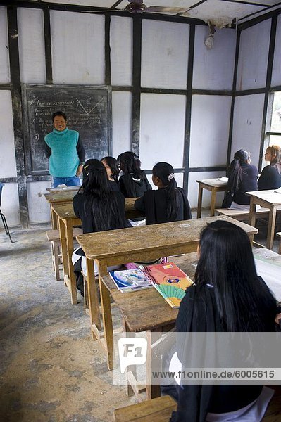 School kids in a school in the remote area of Arunachal Pradesh  Northeast India  India  Asia