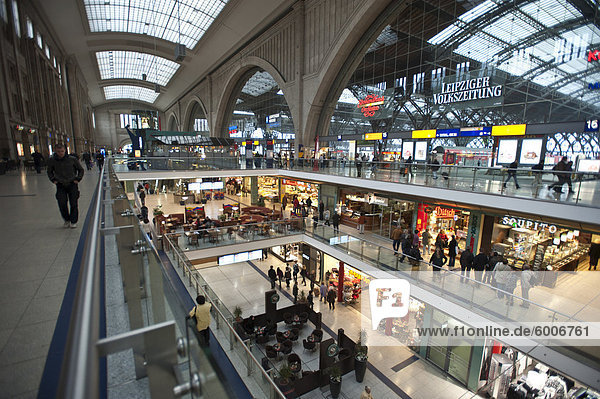 Hauptbahnhof  Leipzig  Sachsen  Deutschland  Europa