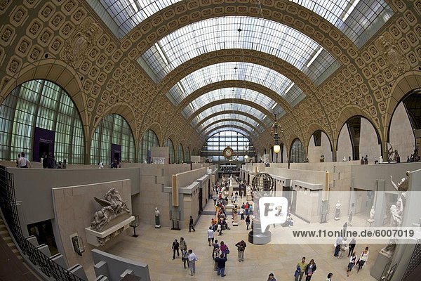 Great Hall of the Musee D'Orsay Art Gallery and Museum  Paris  France  Europe