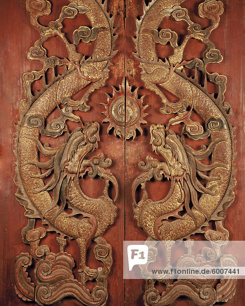Chinesischen Stil Tür gefunden in einem Herrenhaus in Songkhla  Thailand  Südostasien  Asien