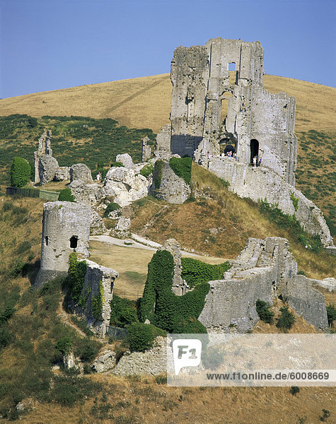 Corfe Castle  Dorset  England  Vereinigtes Königreich  Europa