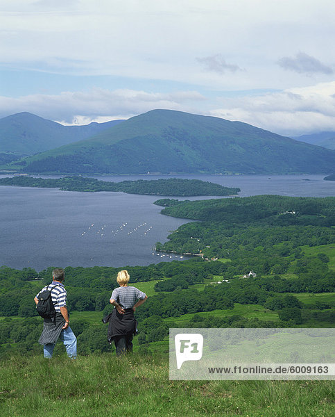 View from Conic Hill of Loch Lomond  Stirling  Central  Scotland  United Kingdom  Europe