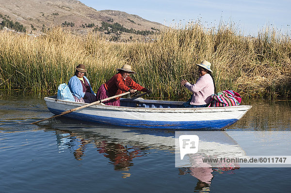 Uros Island  Lake Titicaca  Peru  South America