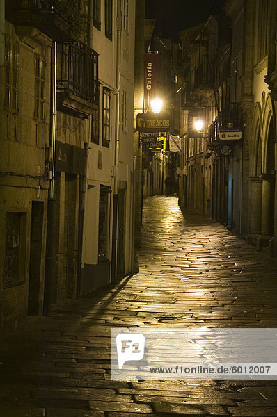 Nacht-Szene  Santiago De Compostela  Galicien  Spanien  Europa