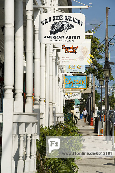 Galerien auf der Duval Street  Key West  Florida  Vereinigte Staaten von Amerika  Nordamerika