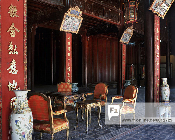 Salon der Königin-Mutter Wohnsitz  Zitadelle in Hue  Vietnam  Indochina  Südostasien  Asien