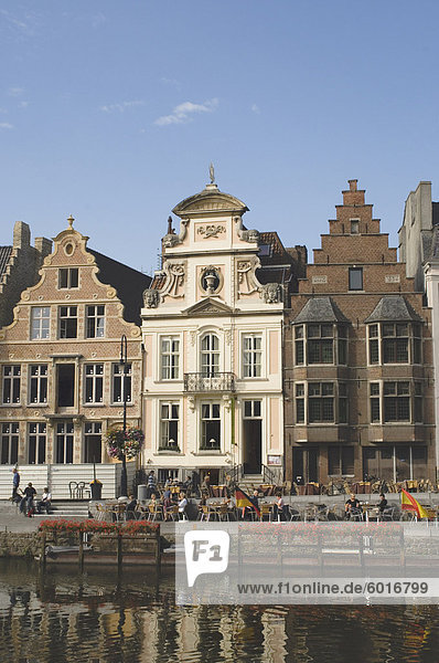Europa Tradition Gebäude Fluss Belgien