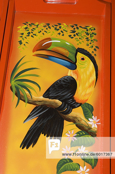 Das Handwerk Stadt von Sarchi berühmt für seine dekorative Malerei und Ochsen Karren  zentrales Hochland  Costa Rica  Mittelamerika