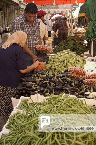 Obst und Gemüse Markt Amman Jordanien Naher Osten