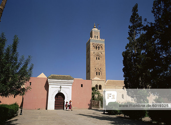 Koutoubia minaret and mosque Marrakech Morocco North Africa Africa