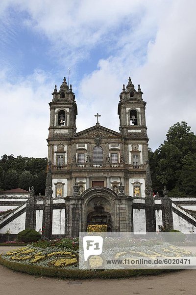 Bom Jesus Monte Sanctuary Church  eine barocke Ort der Anbetung  Braga  Minho  Portugal  Europa