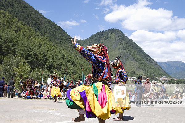 Buddhistische Festival (Tsechus) Haa-Tal Bhutan Asien