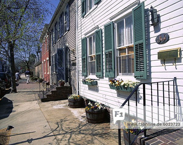 Außenaufnahme Gebäude Straße Nordamerika typisch Annapolis Maryland