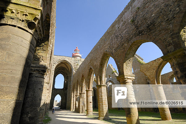 Saint Mathieu Abbey in der Nähe von Brest  Bretagne  Frankreich  Europa
