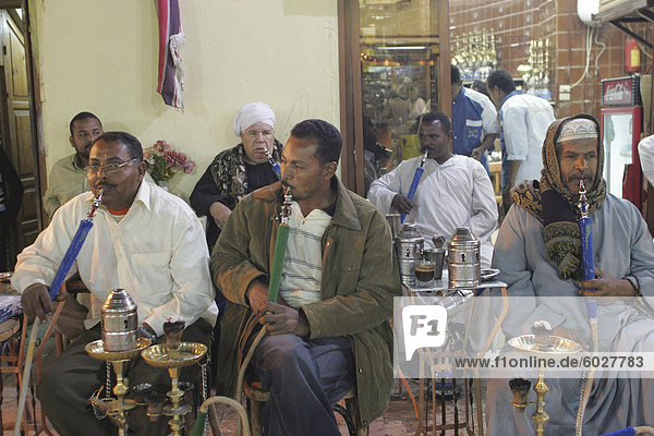 A pipe cafe  Aswan  Egypt  North Africa  Africa