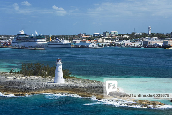 Paradise Island Lighthouse  Nassau Harbour  neue Providence Island  Bahamas  Karibik  Mittelamerika
