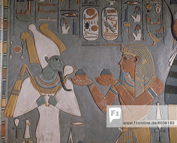 Grab von Haremhab  Tal der Könige  Theben  UNESCO World Heritage Site  Ägypten  Nordafrika