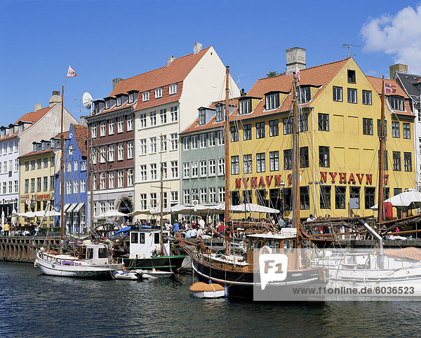 Nyhavn Kanal  Kopenhagen  Dänemark  Skandinavien  Europa