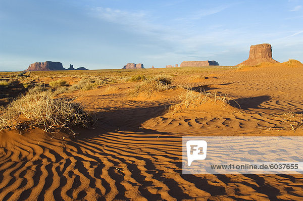 Sand patterns in Monument Valley Navajo Tribal Park  Arizona  United States of America  North America