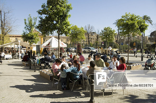 Tapas-Bar und Restaurant  Viertel Santa Cruz  Sevilla  Andalusien  Spanien  Europa
