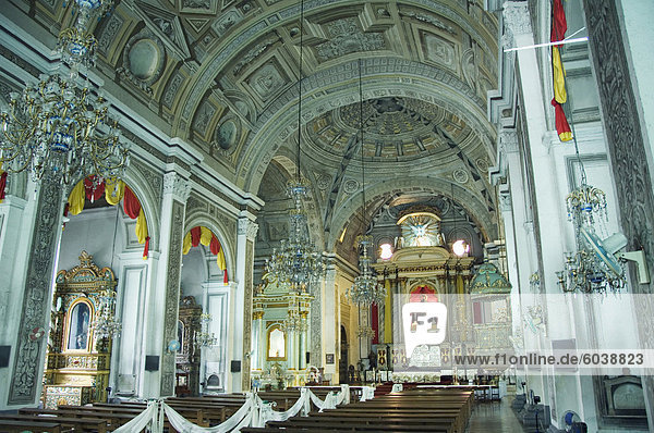 Decorated interior  San Agustin church and museum dating from between 1587 and 1606  the oldest church in the Philippines  UNESCO World Heritage Site  Intramuros Spanish Colonial District  Manila  Philippines  Southeast Asia  Asia