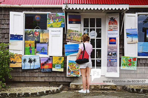 Art gallery  Redcliffe Quay  St. Johns  Antigua Island  Antigua and Barbuda  Leeward Islands  Lesser Antilles  West Indies  Caribbean  Central America