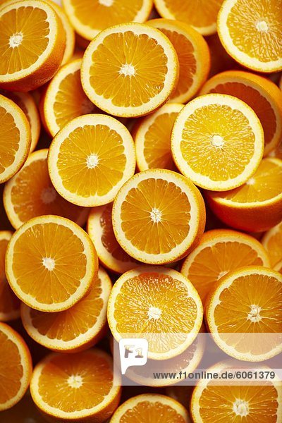 Heap geschnittenen Orangen