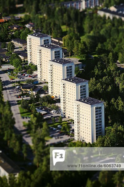 Gebäude Apartment Ansicht Luftbild Fernsehantenne