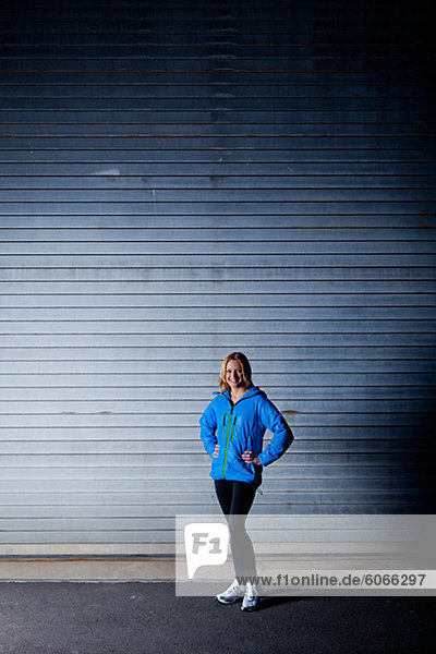 Porträt des weiblichen jogger