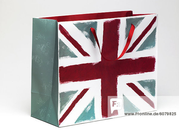 Ein Union Jack Flag Geschenktüte