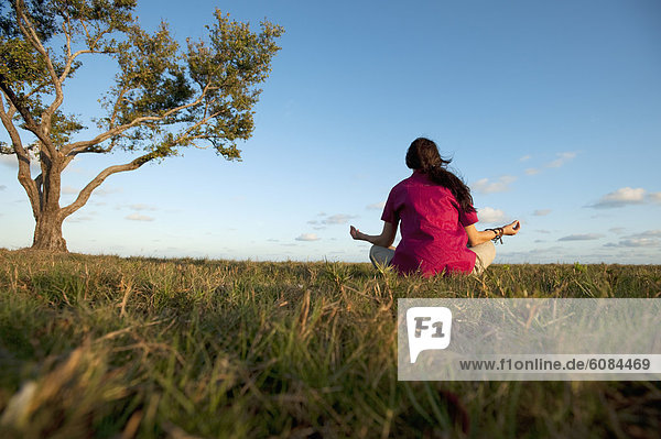 Frau  Meditation  Everglades Nationalpark  Florida