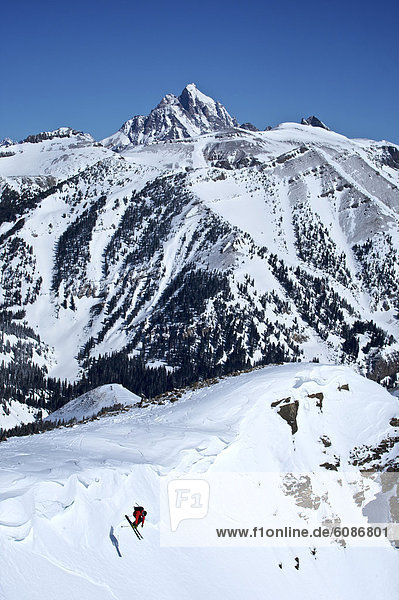 nahe  Mann  Ehrfurcht  Hintergrund  Loch  Skisport  Jackson  Hang  steil  Wyoming