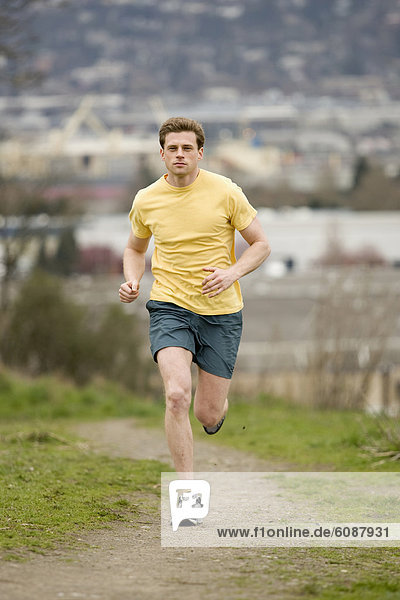 Mann  folgen  Athlet  joggen  vorwärts