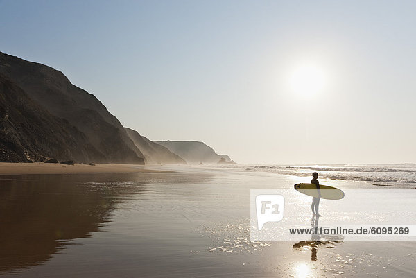 Portugal  Surfer on beach