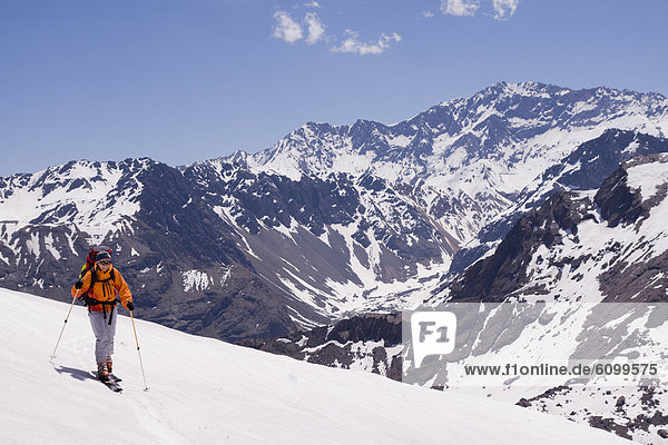 Bergsteigen  Frau  Berg  Ski  Anden  Chile