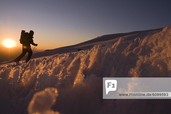 Berg  Mann  Sonnenuntergang  Skisport  Anden  Chile