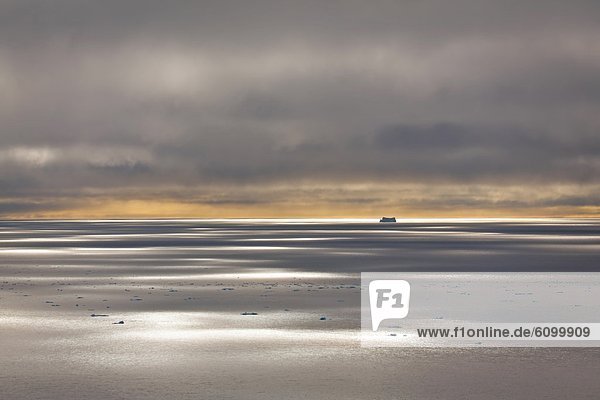 Seascape and iceberg Baffin Bay Greenland waters.