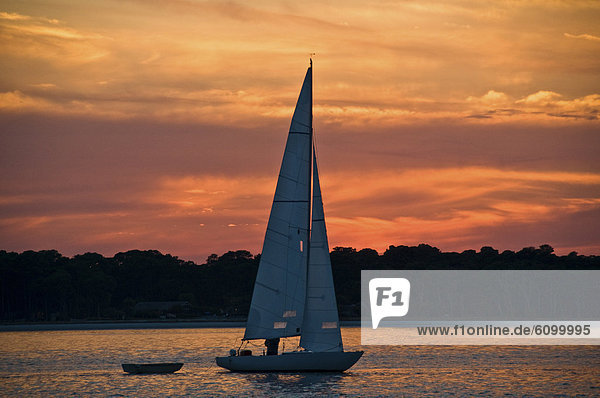 Sonnenuntergang  Tretboot  Insel  South Carolina