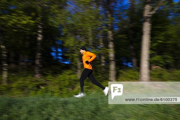 Mann  folgen  rennen  müde  Hemd  New York City  Bewegungsunschärfe  Kleidung  vorwärts  Höhle