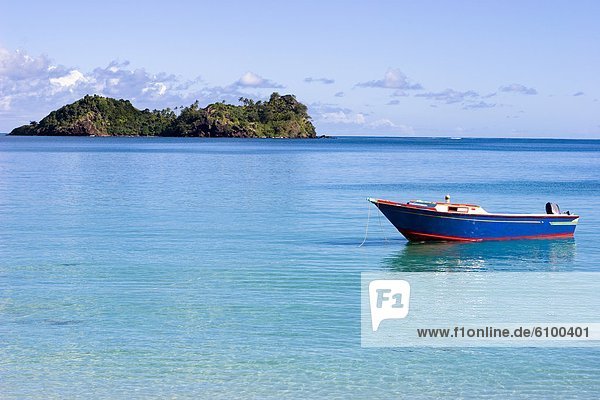 Wasser Ruhe fließen Boot blau Fiji
