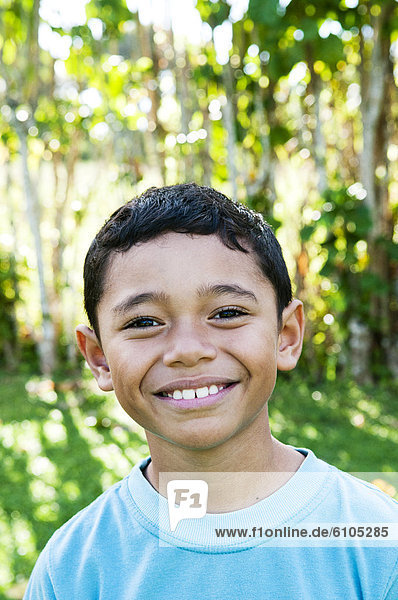 Boy smiling  Cook Islands.