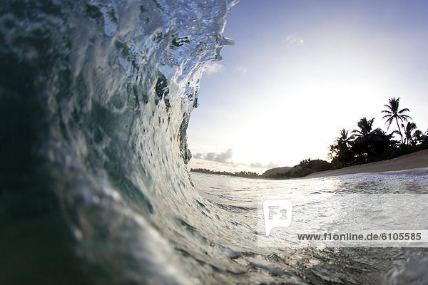 Wasserrand Schönheit Ozean Zusammenstoß Hawaii Wasserwelle Welle